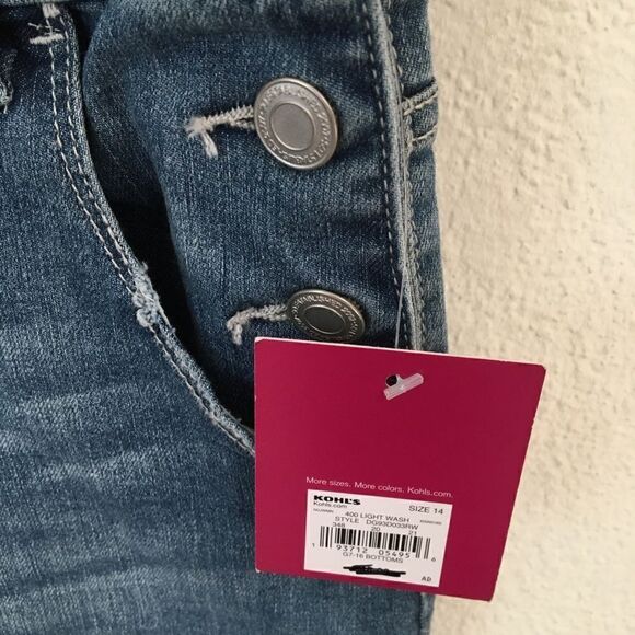 SO light wash distressed overalls girls14 - Picture 9 of 10